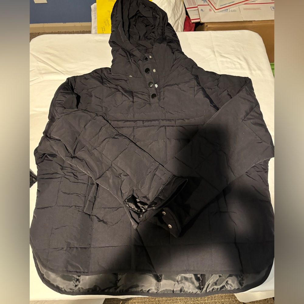 Amazon Women's Dark Puffer Coat with Hood